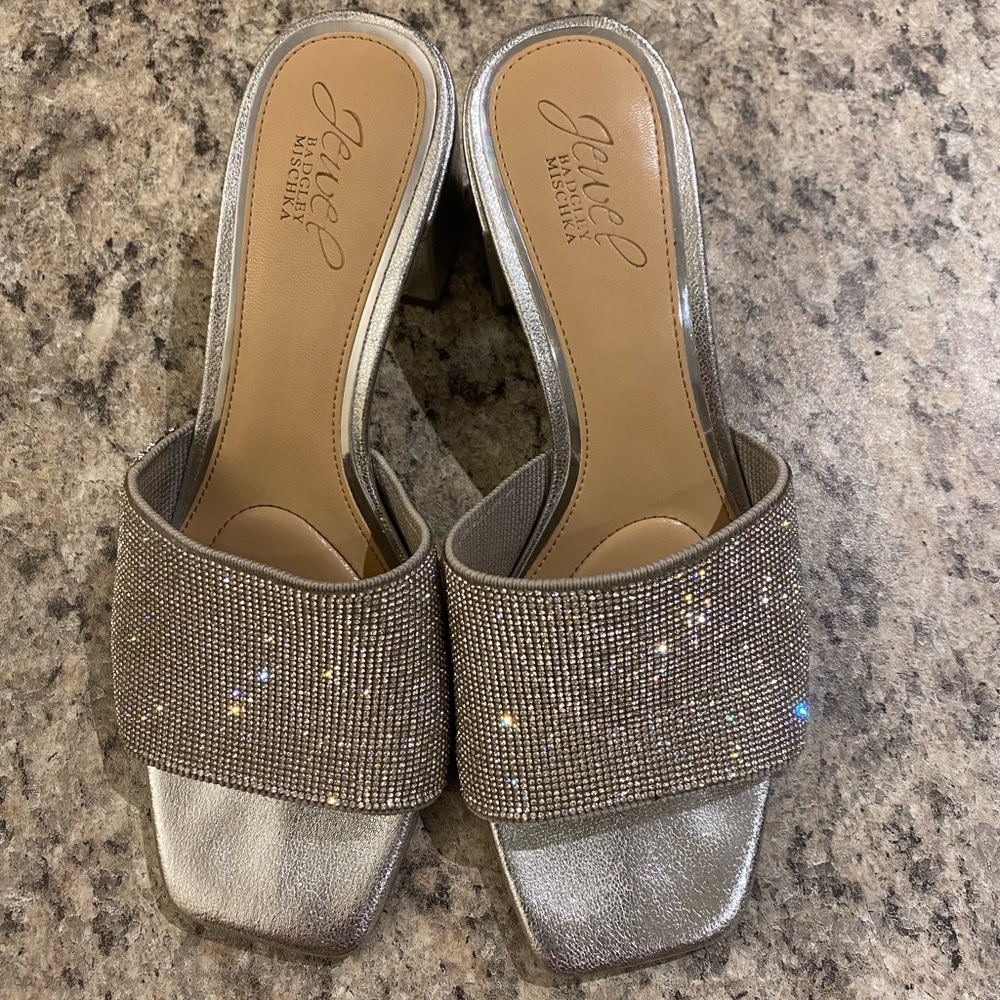 Block Heeled Miles with Crystal Vamp